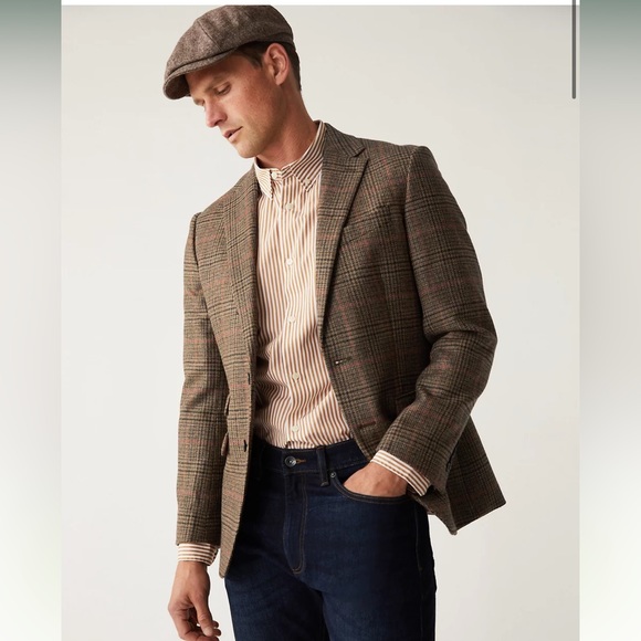 Chaps by Ralph Lauren Other - Chaps by Ralph Lauren Wool Brown Check Plaid Sport Jacket Size 44 R/ XL